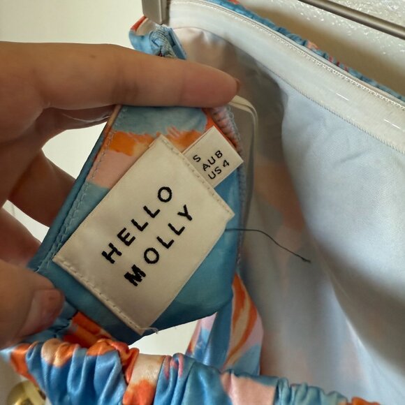 Hello Molly Highway To Heaven Blue Floral Printed Maxi Dress S - Picture 5 of 7